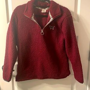 Victoria Secret burgundy Sherpa